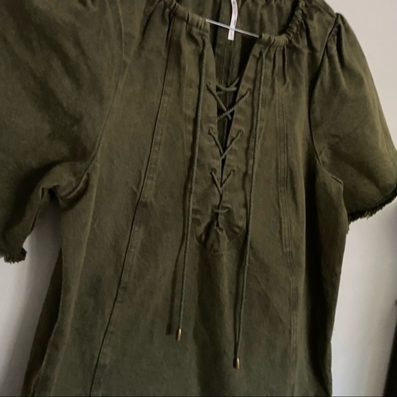 Free People When Hearts Align Denim Mini Dress - Picture 7 of 14